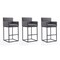 Manhattan Comfort Ambassador Barstool in Grey and Black, PK3 3-BS017-GY - alternate 1
